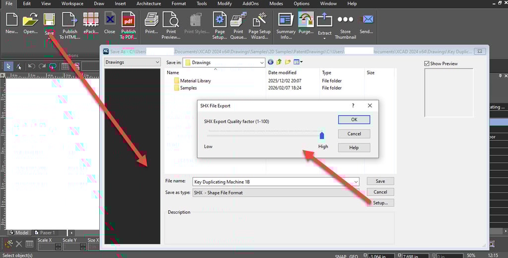 SHX File Export in xCAD