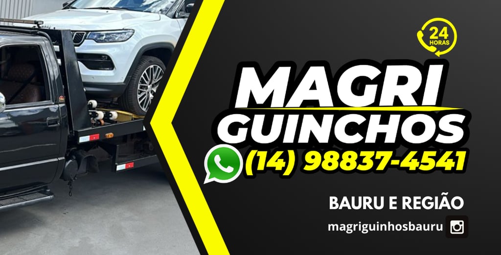 Cartão de visitas Magri Guinchos Bauru