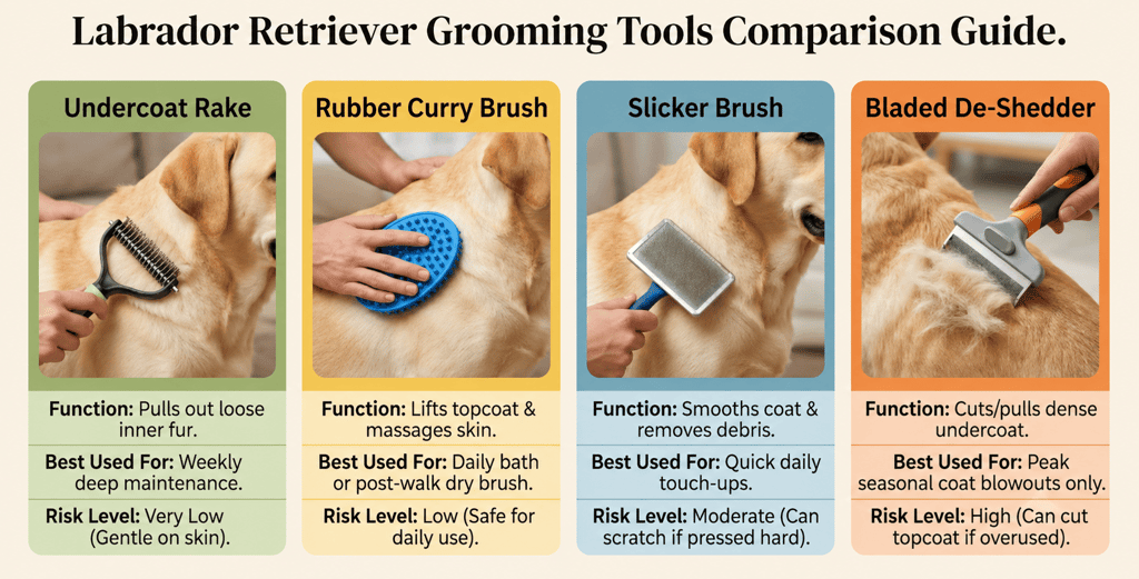 deshedding tools that can be used on Labrador Retrievers