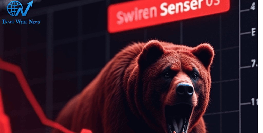 Red bear is in the image