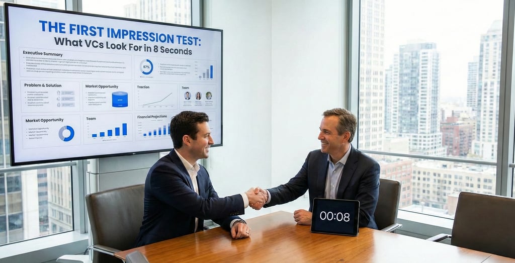 The First Impression Test: What VCs Look For in 8 Seconds