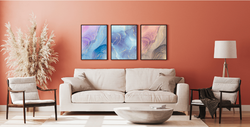 Décoration murale avec des posters de la série Effets Sublimes Danabelle B Créations