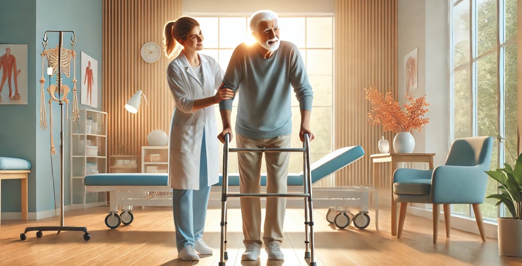 Fisioterapia para la recuperación de la movilidad tras una fractura de cadera. Rehabilitación