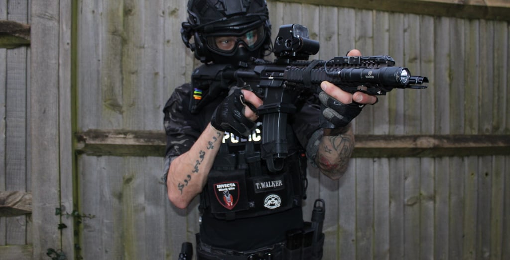 Me in full tactical gear, ready for action