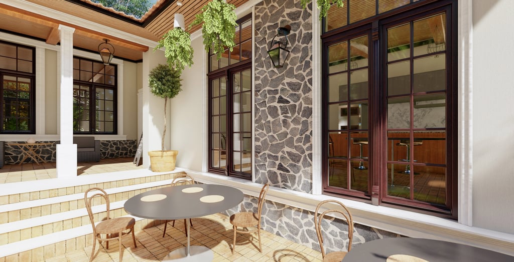 Mediniai langai su skirtukais