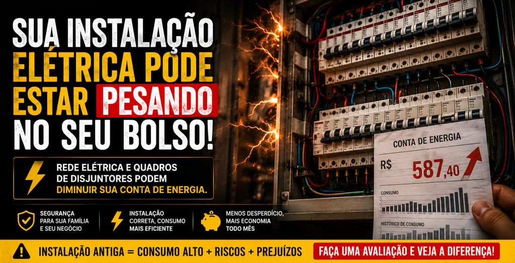 Quadro de disjuntores e instalação elétrica podem influenciar no consumo e ajudar a reduzir a conta