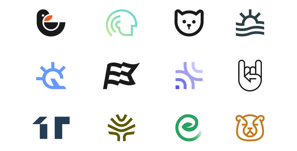Collection of minimalist logo designs