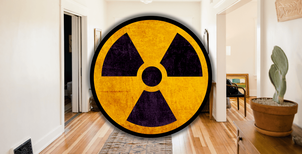 Radiation icon in a living room.