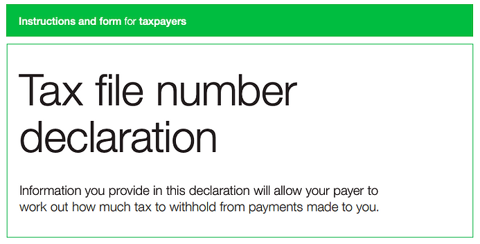 tax file number formulario