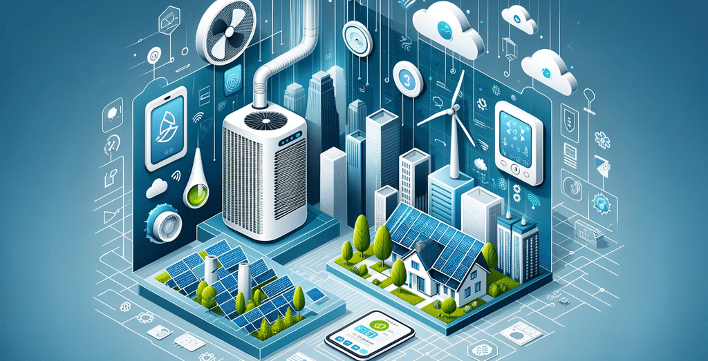 a cityscape with a lot of different types of devices