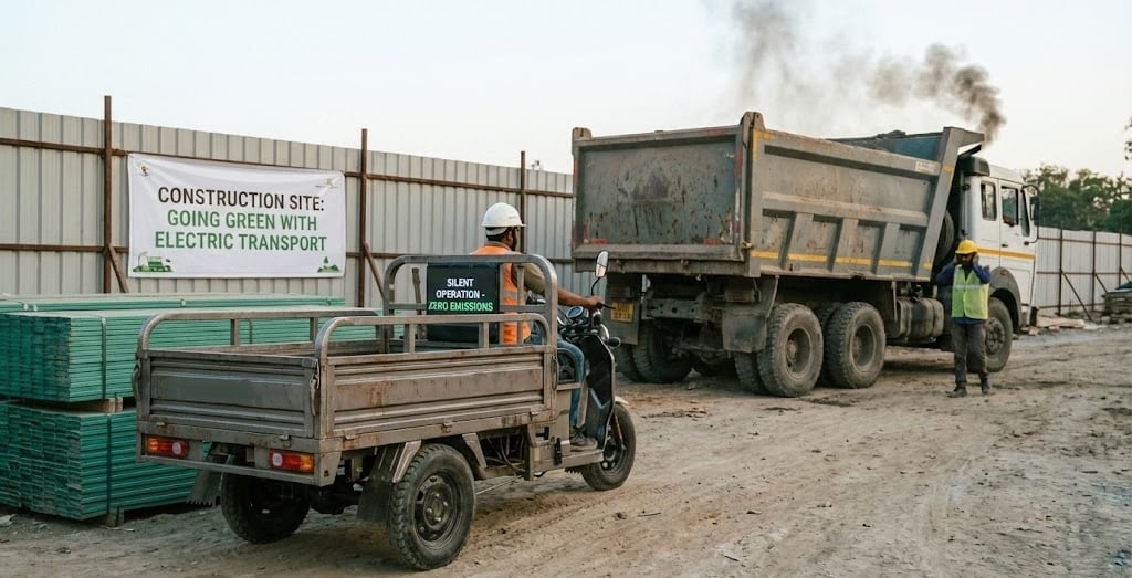 heavy duty electric tricycle reinforced frame for construction use