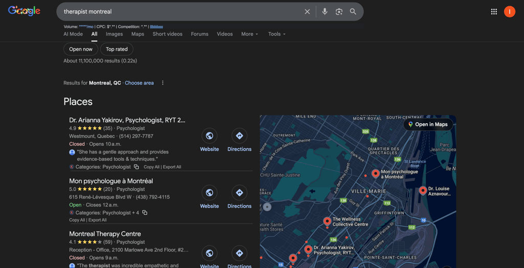 therapist montreal google search 