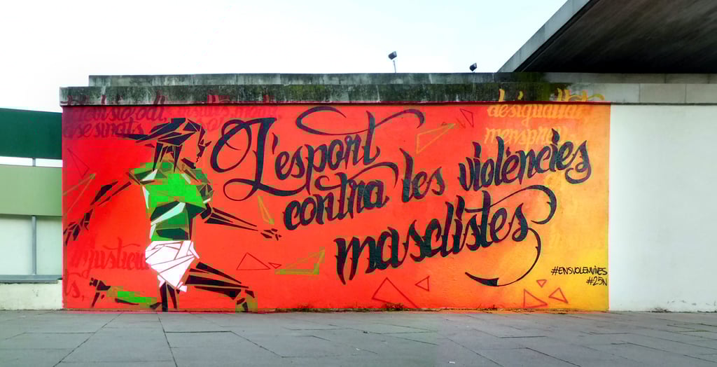 graffiti mural instalación deportiva