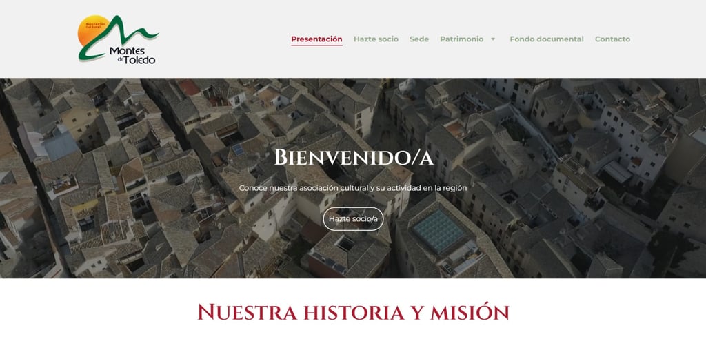 web Asociación Cultural Montes de Toledo