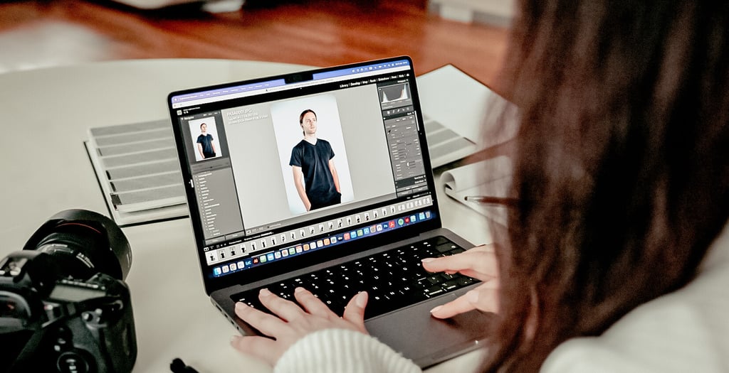 Urte editing captivating photos with precision using Lightroom software