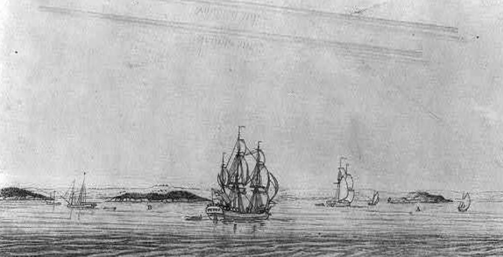 Entrance to the Harbour, early 1780s.