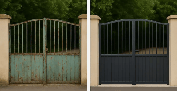 Nettoyage portail Douai, nettoyage grille Douai, peinture portail Douai, rénovation Douai