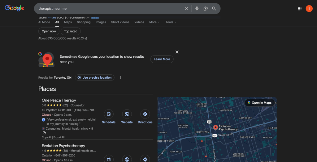 therapist-near-me google search 