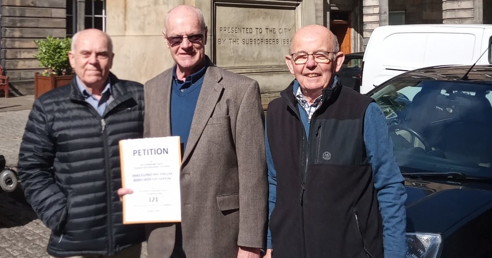 Submitting a petition to the City Chambers 