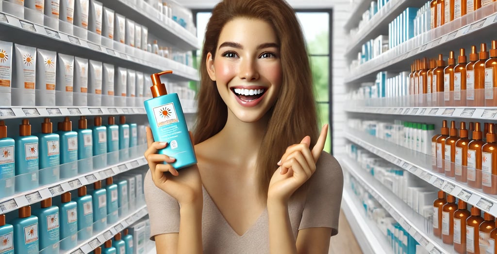 mulher escolhendo o protetor solar ideal