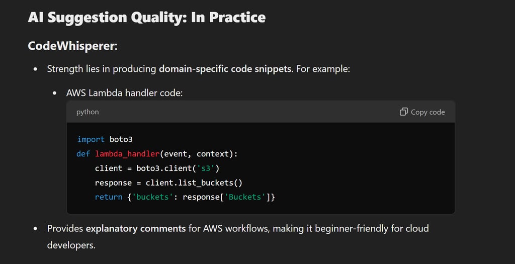 AI Suggestion Quality: In Practice