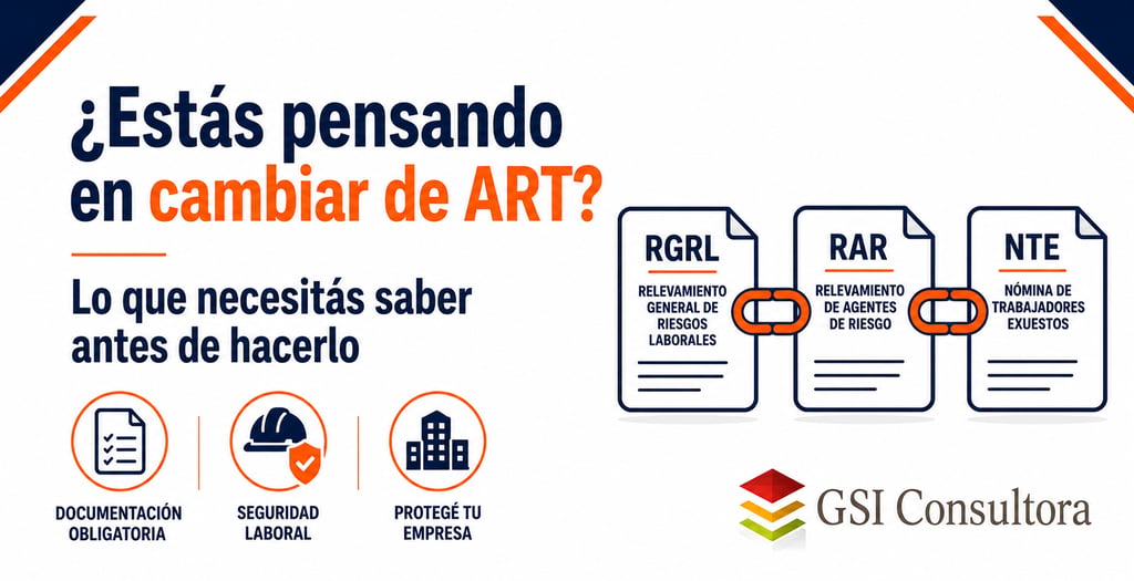 Guía RGRL RAR NTE - Documentación obligatoria antes de cambiar de ART - GSI Consultora