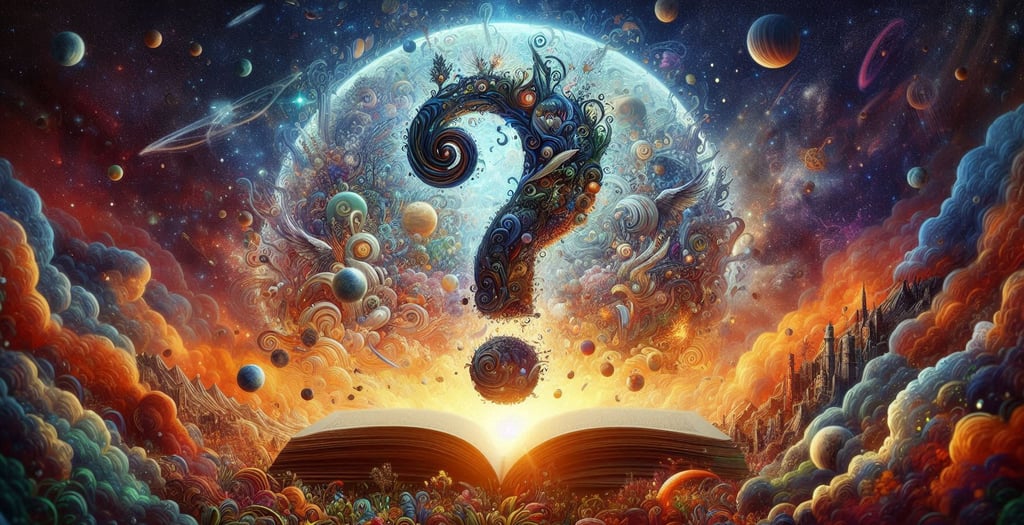 a book with a question mark mark, who is the most important to this image