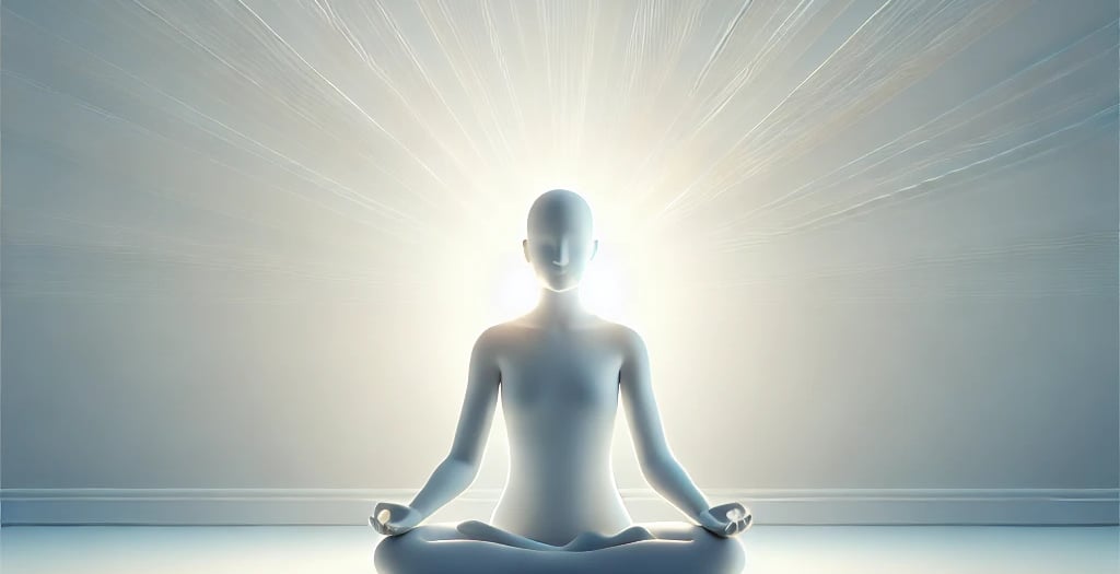 Abstrakte Darstellung der Padmasana-Haltung.