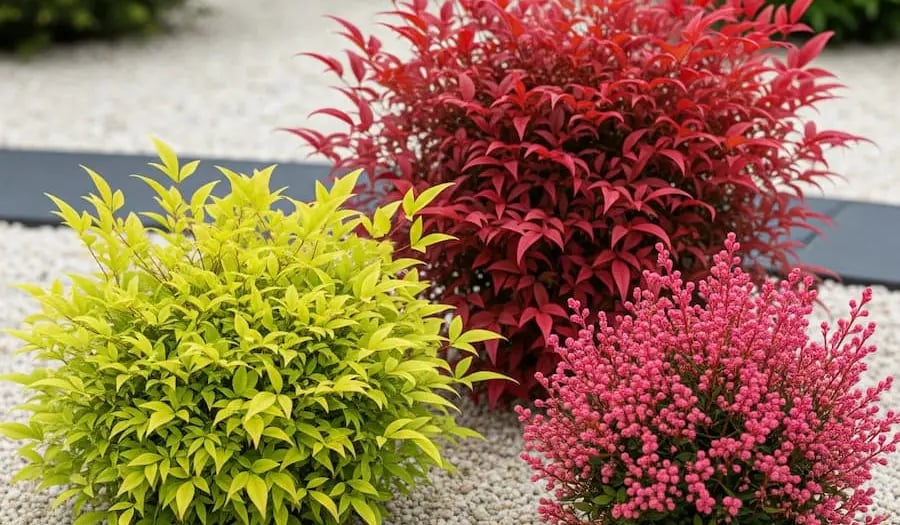 Colorido durante todo el año con las variedades de Nandina doméstica