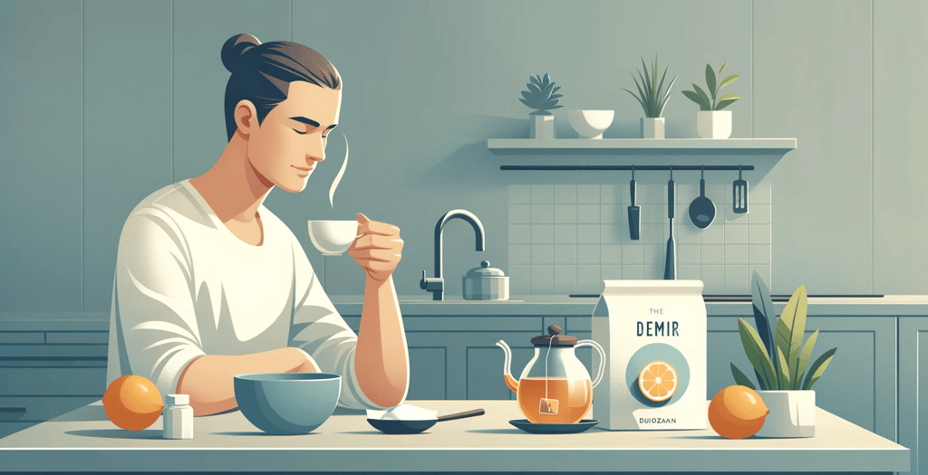 a man sitting at a table with a bowl of food