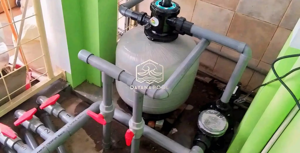 pemasangan pompa dan filterasi kolam renang
