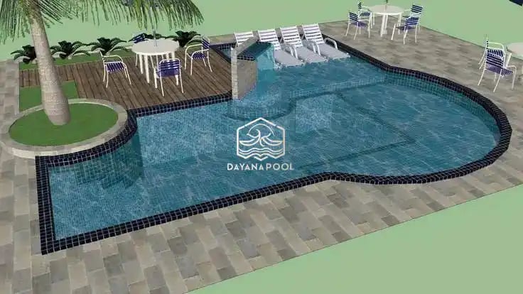 contoh desain kolam renang 3D