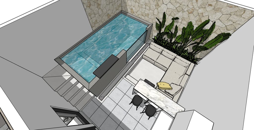 contoh desain kolam renang 3D