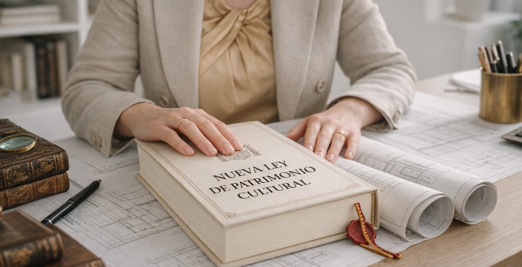 Consultora técnica apoyando la Nueva Ley de Patrimonio sobre planos arquitectónicos.