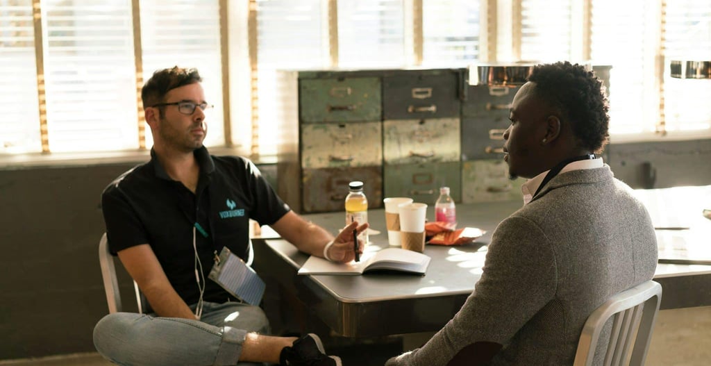 A leader engaging in a difficult conversation with an employee