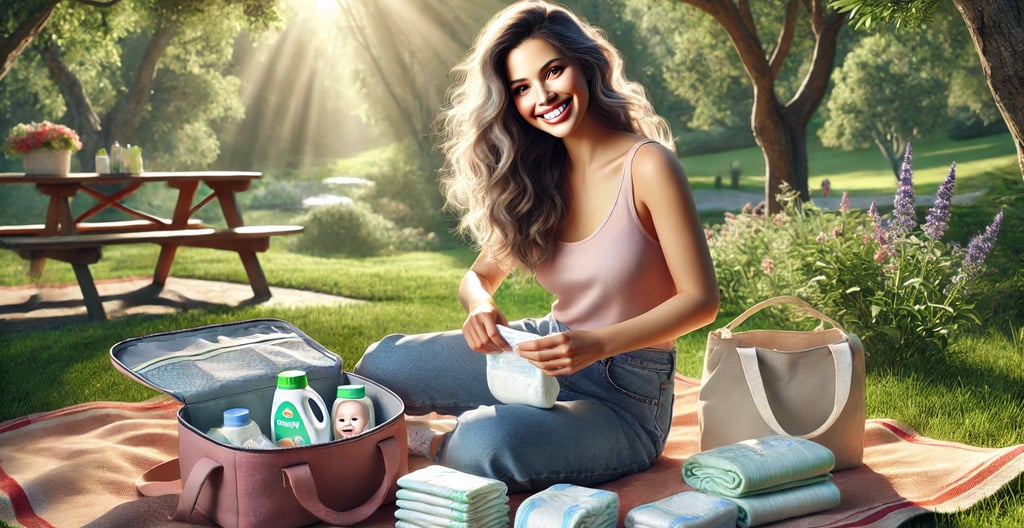 Mulher escolhendo as melhores fraldas