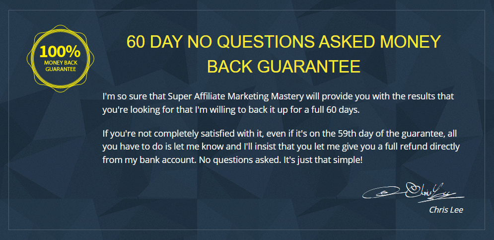 60 Day Money Back Guarantee text on an image