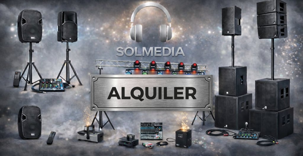 Alquiler de equipos de sonido e iluminacion para eventos en Sevilla y provincia