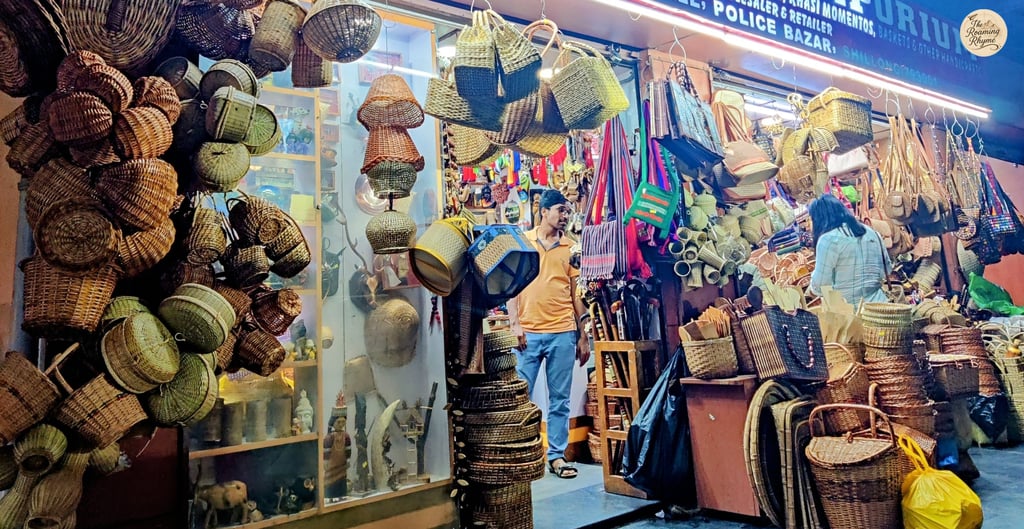 Khasi emporium at Police Bazar, Shillong - filled with Khasi crafts and bamboo treasures.