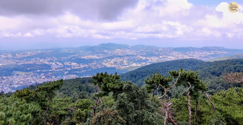 A bird's-eye view of Shillong - captured from the majestic Shillong Peak.