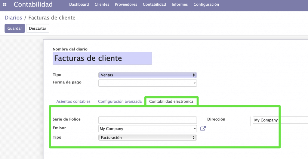 diario de facturación