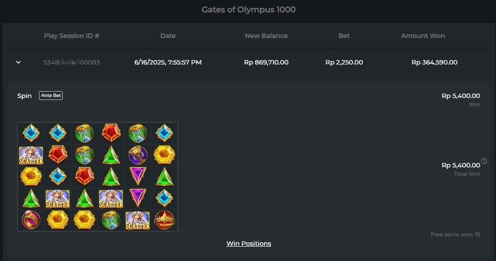 SONIC55 Freespin Gates Of Olympus 1000