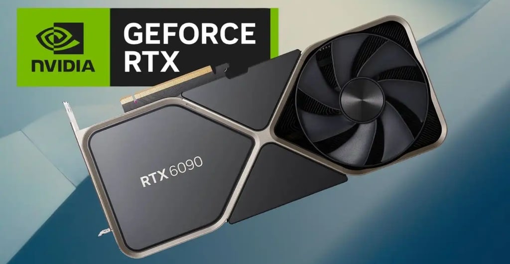 MUETRA UNA PLACA DE VIDEO Y ATRAS LA MARCA GEFORCE RTX