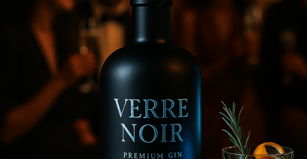 a bottle of verre noir in a bar
