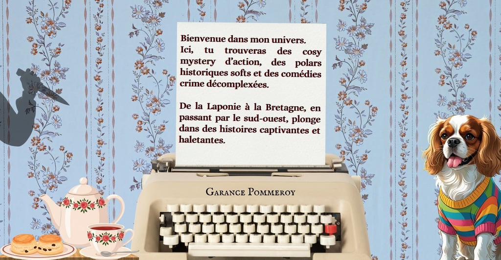 Garance Pommeroy autrice de cosy mystery, Bienvenue