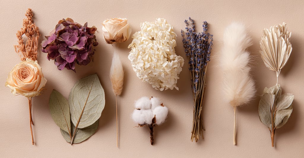 Preserved flower materials