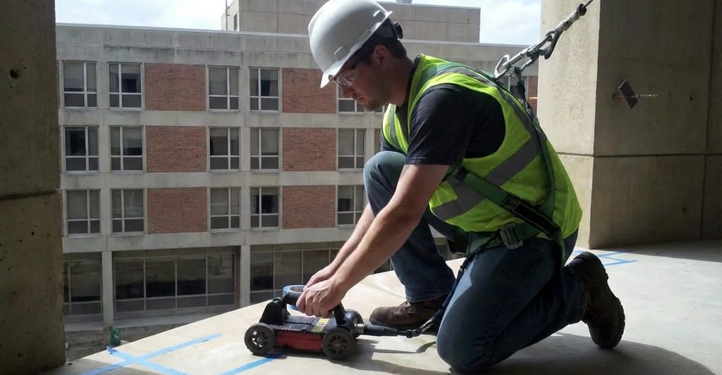 GPR Imaging of a concrete structure