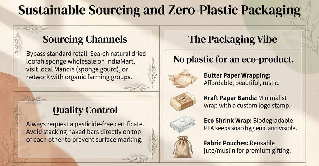 Guide to sustainable sourcing and zero-plastic packaging options for eco-friendly products.
