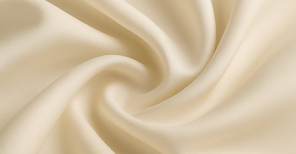 A delicate creamy silk fabric depicting metaphorically lees aging.