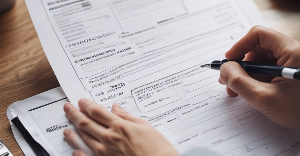 a magnifying glass sitting on top of a piece of paper